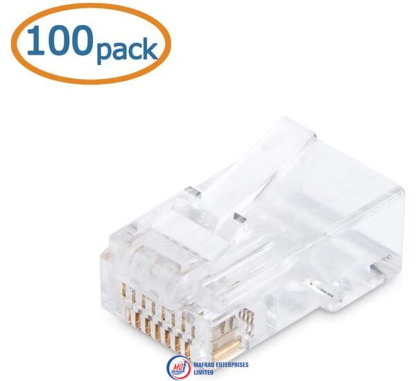 51GLiKgkwWL._AC_SL1000___1_ Cable matters 100 pack cat 6, cat6 rj45 modular plugs for solid or stranded utp cable, rj45 plugs - Image 1