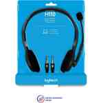 Logitech H110 Wired Headset, with Noise-Cancelling Microphone